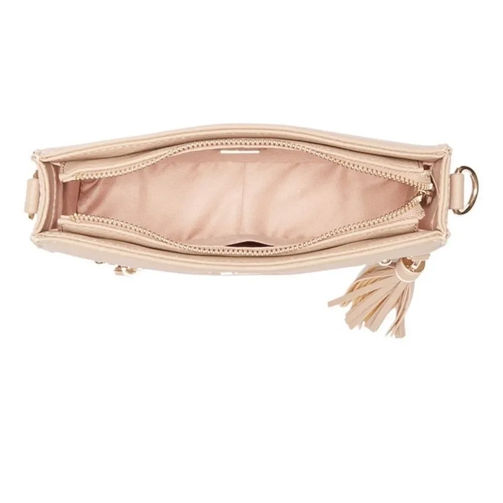GUESS Factory tan and gold Jewlie Crossbody with BONUS matching wallet! - Picture 6 of 16